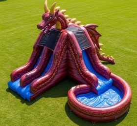 T8-5551 Dragon Theme Inflatable Water Sl...