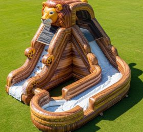T8-5663 Lion Theme Inflatable Water Slid...