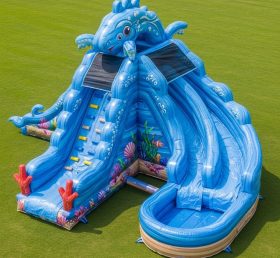 T8-5705 Ocean Theme Inflatable Water Sli...
