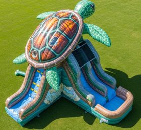 T8-5852 Turtle Theme Inflatable Water Sl...