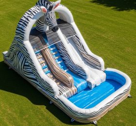 T8-5896 Zebra Theme Inflatable Water Sli...