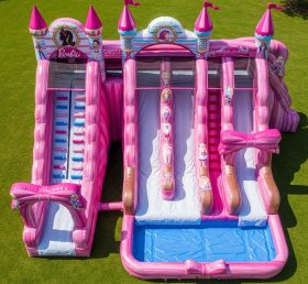 T8-7136 Barbie Theme Inflatable Water Sl...