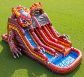 T8-7159 Blaze Monster Theme Inflatable W...