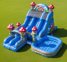 T8-7552 The Smurfs Theme Inflatable Wate...