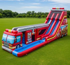 T8-7668 Firetruck Theme Giant Slide