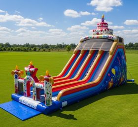 T8-7740 Birthdays Theme Inflatable Slide