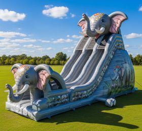 T8-7760 Elephant Theme Inflatable Slide