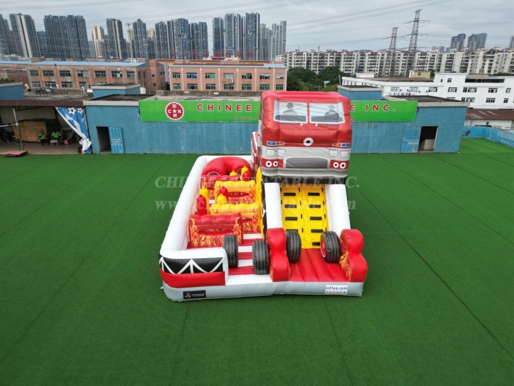 T2-8120 Fire Truck Inflatable Playground