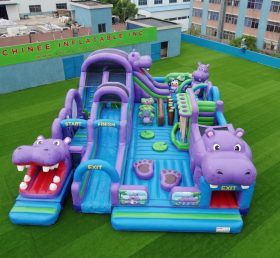 GF3-338 Hippo Theme Inflatable Park