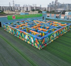 MAZE1-109 Labirinto Gonfiabile a Tema Pappagallo