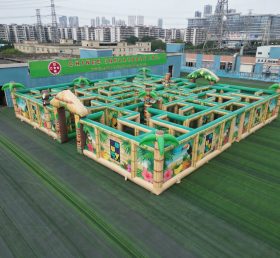 MAZE1-172 Tropical Theme Inflatable Maze