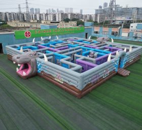 MAZE1-71 Hippo Theme Inflatable Maze