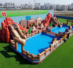 Pool3-838 Wild West Theme Pool Water Par...