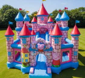 T5-2404 Peppa Pig Theme Inflatable Castl...