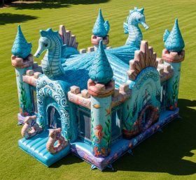 T5-2733 Seahorse Theme Inflatable Castle...