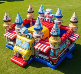 T5-2943 Food Trucks Theme Inflatable Cas...