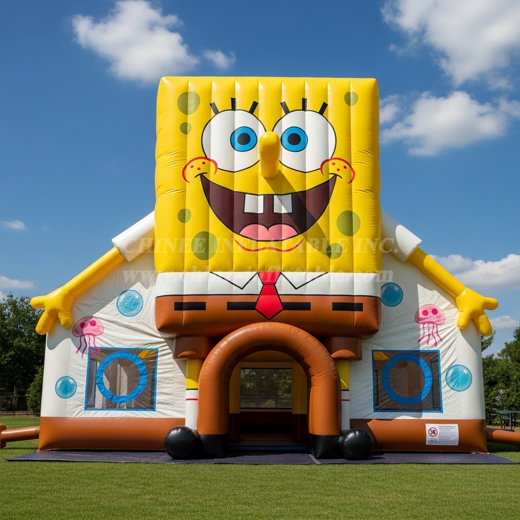Tent1-6106 SpongeBob Theme Inflatable Tent