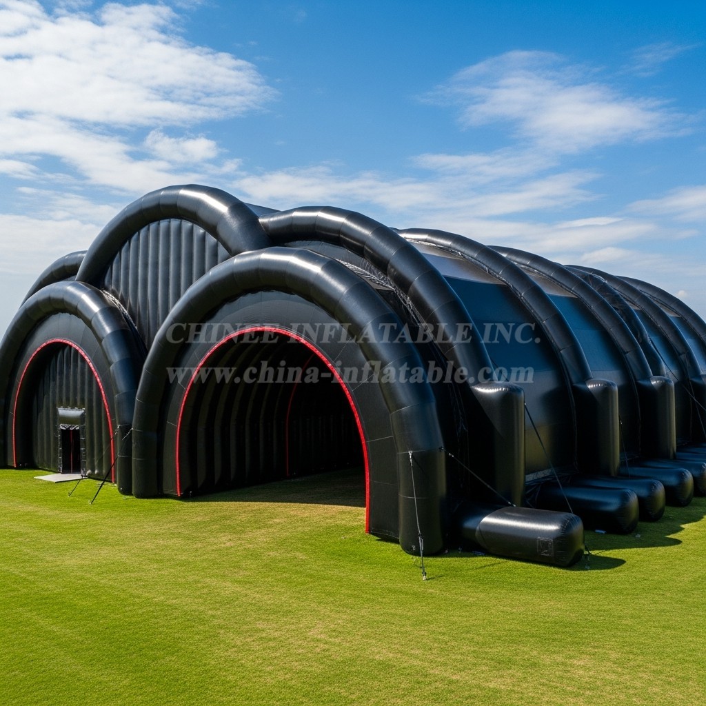 Tent1-6182 Black Arch Tunnel Inflatable Tent