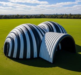Tent1-6261 Striped Tunnel Inflatable Dom...