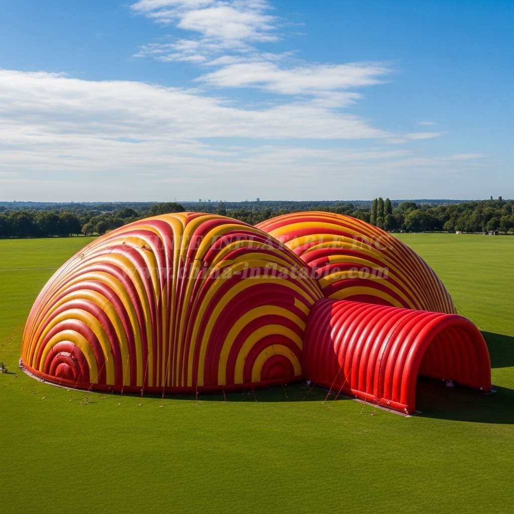Tent1-6268 Red and Yellow Inflatable Dome