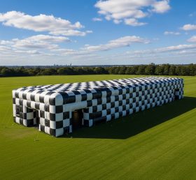 Tent1-6369 Black White Inflatable Checke...