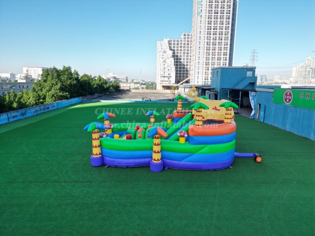 T2-8119 Giraffe Jungle Theme Inflatable Combos