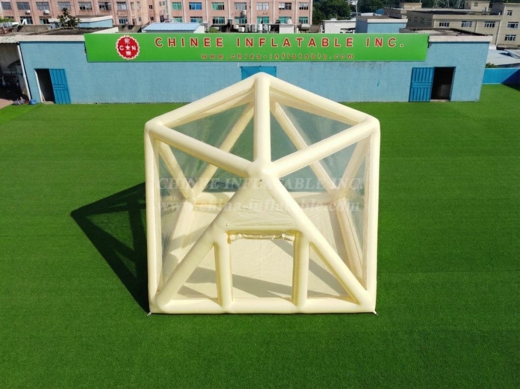 Tent1-5040K Pastel Yellow Inflatable Structured Bubble Tent