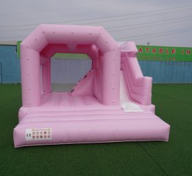 T2-3249H Castello Gonfiabile Rosa con Scivolo