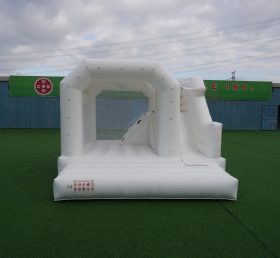 T2-3249G Castello Gonfiabile Bianco Puro con Scivolo