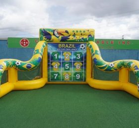 T11-7085 Gioco di Tiro al Calcio Gonfiabile a Tema Squadra Nazionale del Brasile