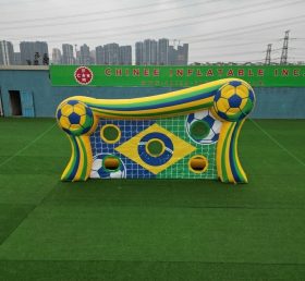 T11-7087 Gioco di Tiro al Calcio Gonfiabile a Tema Squadra Nazionale del Brasile
