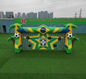 T11-7090 Gioco di Tiro al Calcio Gonfiabile a Tema Squadra Nazionale del Brasile