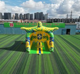 T11-7094 Gioco di Tiro al Calcio Gonfiabile a Tema Squadra Nazionale del Brasile