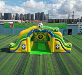 T11-7096 Gioco di tiro al calcio gonfiabile a tema Squadra Nazionale del Brasile