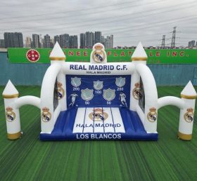 T11-7241 Gioco di Tiro al Calcio Gonfiabile a Tema Real Madrid