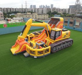 T6-6828 Excavator Theme Inflatable Playg...