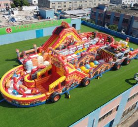 CR2-490 Percorso a ostacoli gonfiabile gigante a tema Mostro Blaze Corsa impegnativa