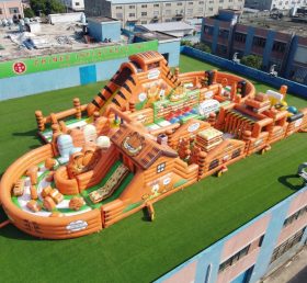 CR2-497 Percorso a ostacoli gonfiabile gigante a tema Garfield corsa impegnativa