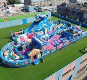 CR2-501 Percorso a ostacoli gonfiabile gigante a tema Lilo & Stitch corsa impegnativa