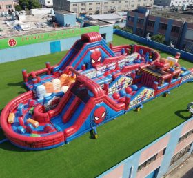 CR2-517 Percorso a ostacoli gonfiabile gigante a tema Spider-Man corsa impegnativa