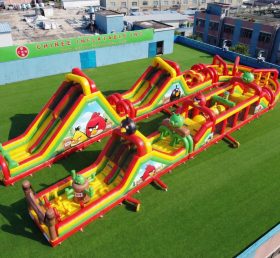 CR2-537 Percorso a ostacoli gonfiabile gigante a tema Angry Birds corsa impegnativa