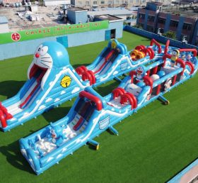 CR2-551 Percorso a ostacoli gonfiabile gigante a tema Doraemon corsa impegnativa