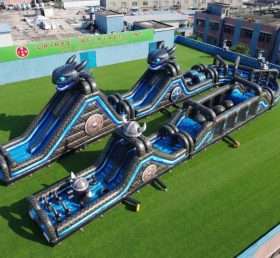 CR2-562 Percorso a ostacoli gonfiabile gigante a tema Dragon Trainer corsa impegnativa
