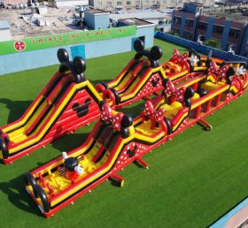 CR2-568 Percorso a Ostacoli Gonfiabile Gigante a Tema Mickey & Minnie Corsa Avvincente