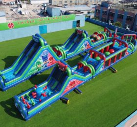 CR2-580 Percorso a ostacoli gonfiabile gigante a tema PJ Masks corsa divertente