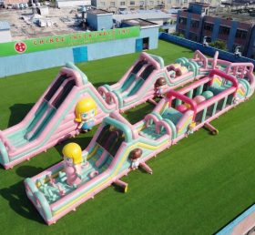 CR2-582 Percorso a ostacoli gonfiabile gigante a tema Pop Mart corsa impegnativa