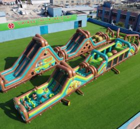 CR2-588 Percorso a ostacoli gonfiabile gigante a tema Scooby-Doo corsa impegnativa