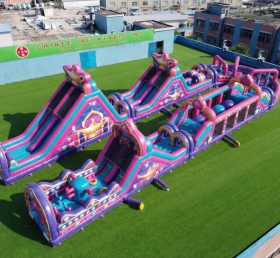 CR2-589 Percorso a ostacoli gigante gonfiabile a tema Shimmer & Shine corsa impegnativa