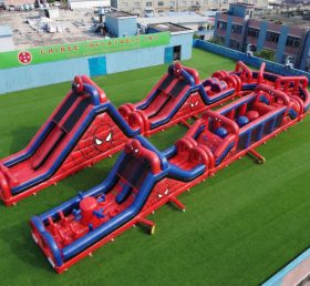 CR2-593 Percorso a ostacoli gonfiabile gigante a tema Spider-Man corsa impegnativa