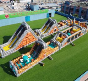 CR2-601 Percorso a ostacoli gonfiabile gigante a tema I Flintstones Corsa impegnativa